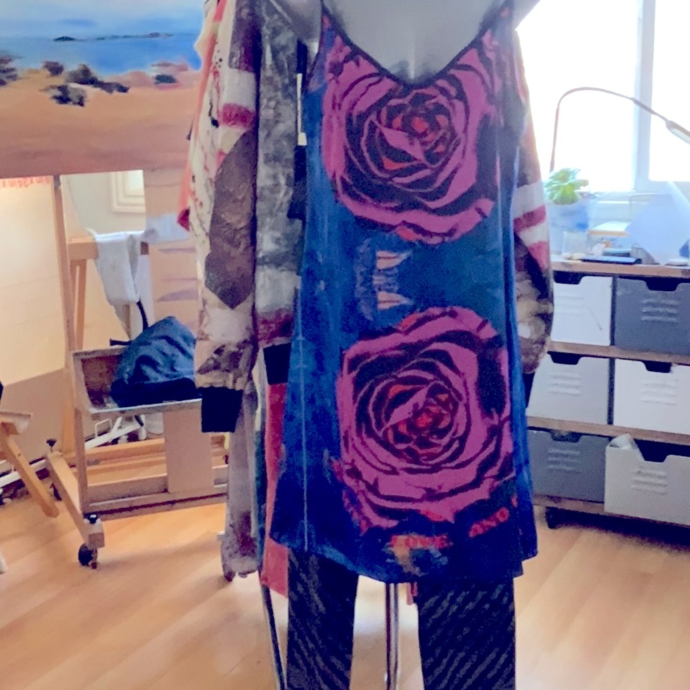 Short Silk Slip Dress Beauty and Love by artist Ane Howard - Picture 2 of 8
